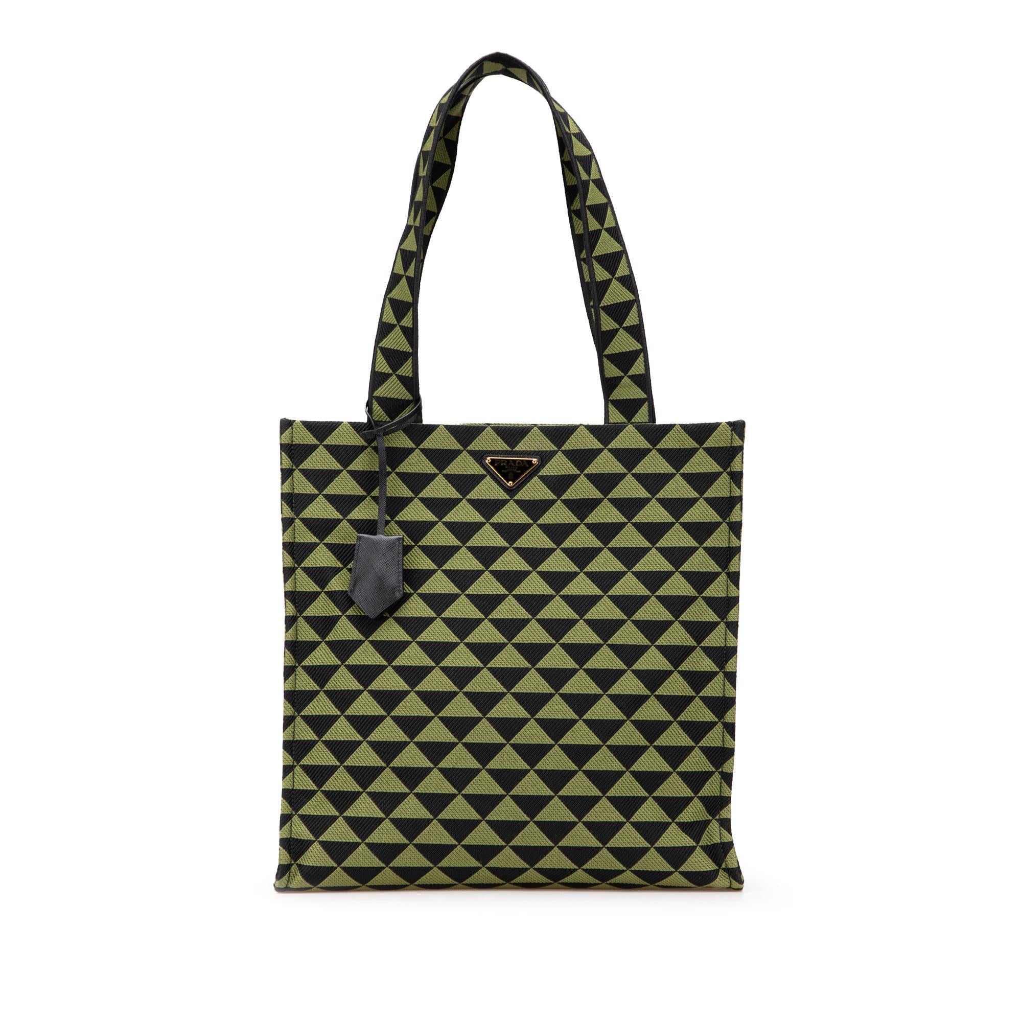 Prada Jacquard Triangolo Symbole Shopping Tote