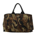Prada Large Canvas Canapa Camouflage Stampata Tote