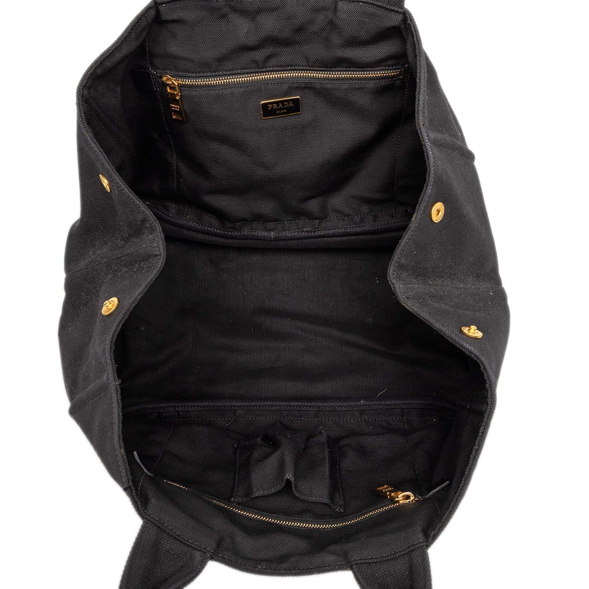 Prada Large Canvas Canapa Logo Tote