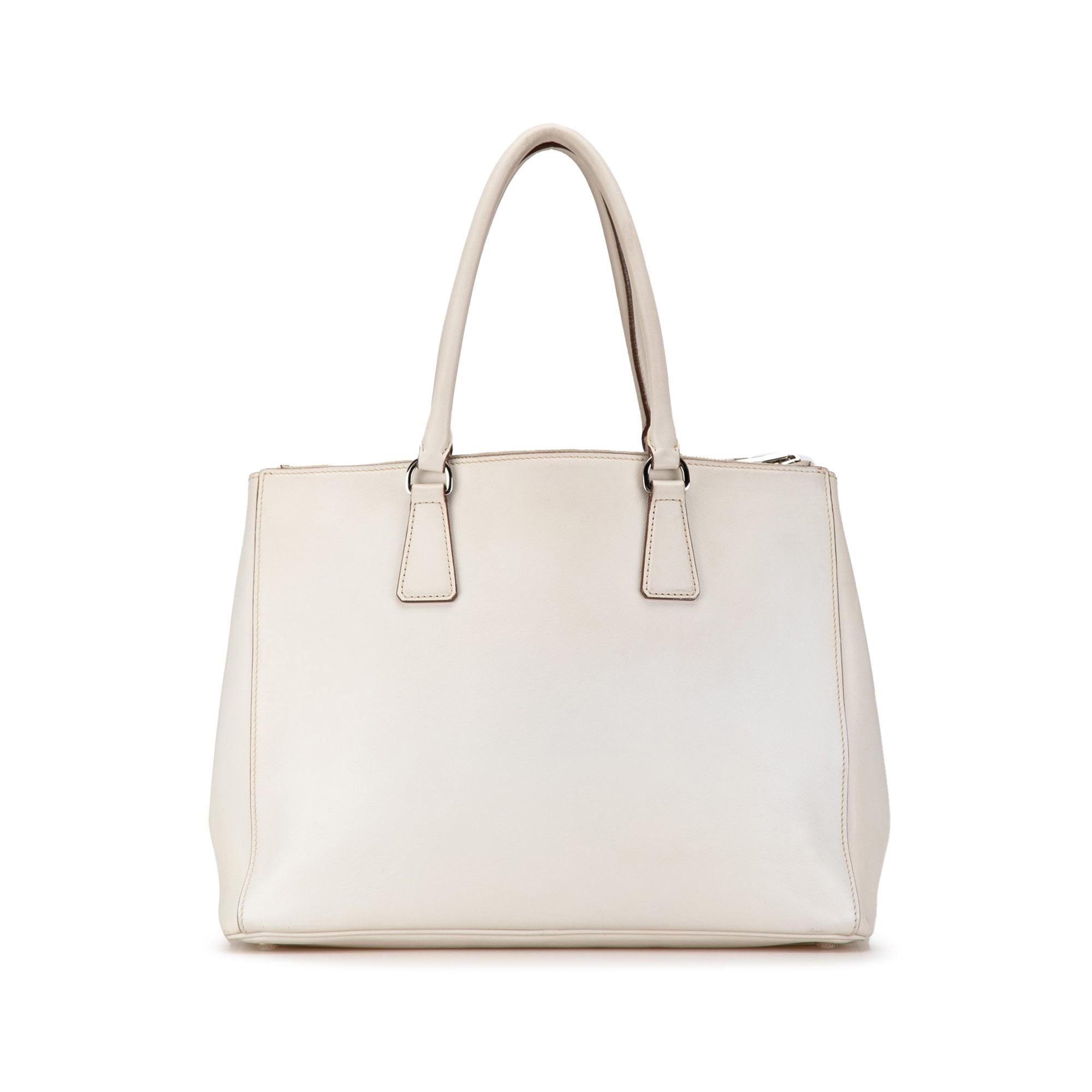 Prada Large City Calfskin Galleria Double Zip Satchel (SHG-IMoG4x)