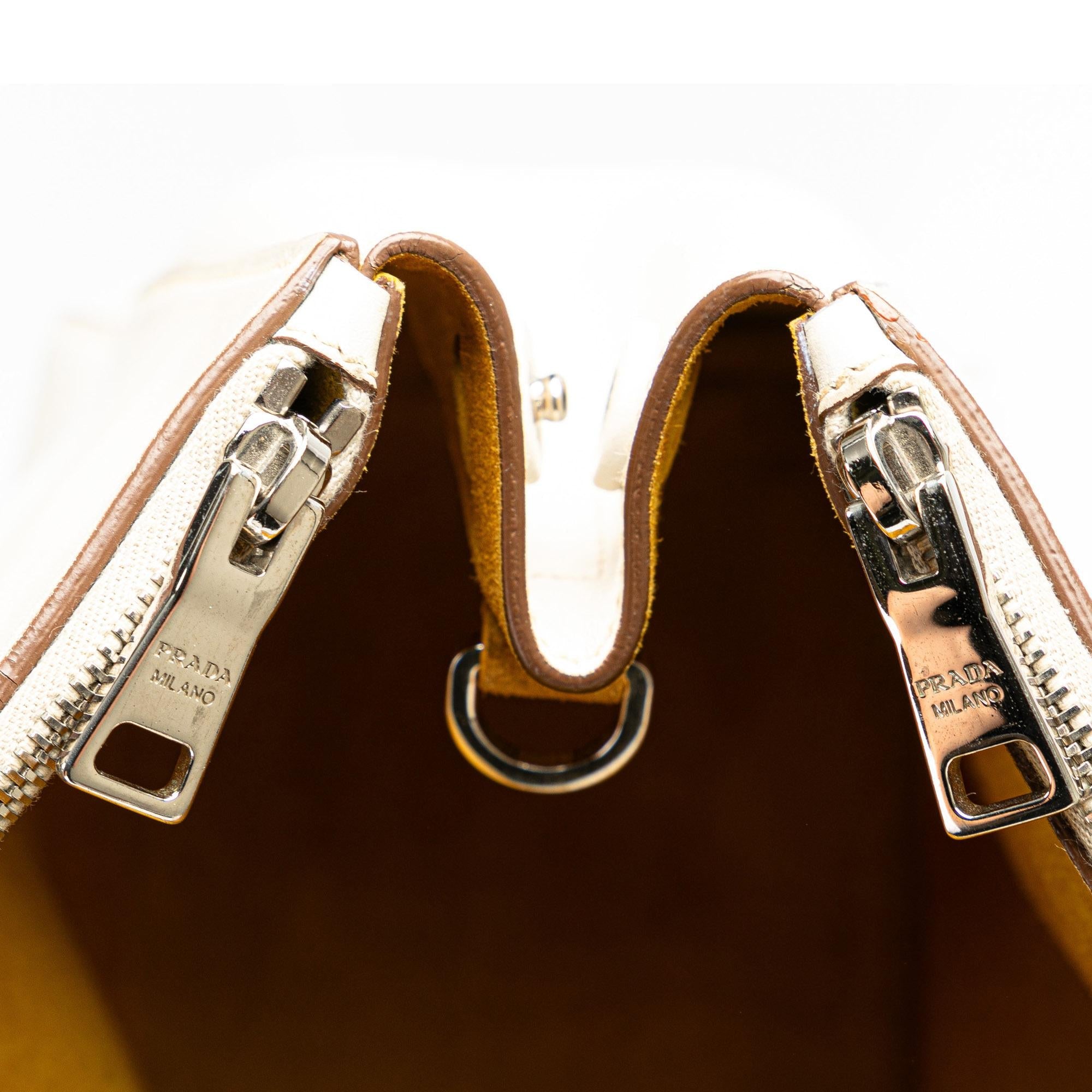 Prada Large City Calfskin Galleria Double Zip Satchel (SHG-IMoG4x)