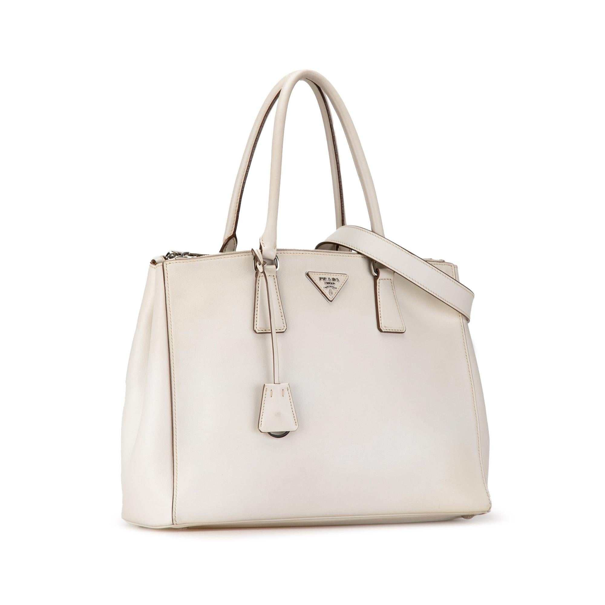 Prada Large City Calfskin Galleria Double Zip Satchel (SHG-IMoG4x)