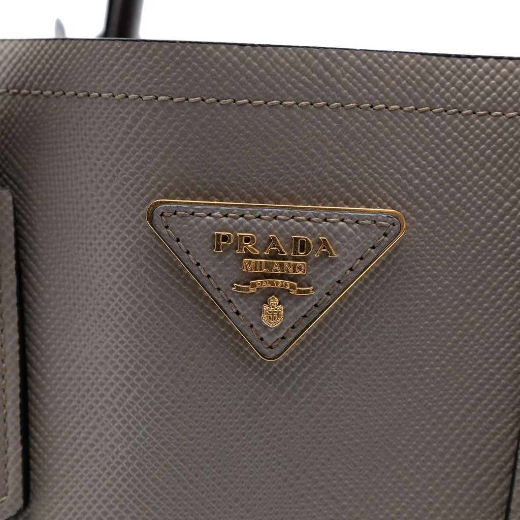 Prada Large Saffiano Cuir Double Satchel