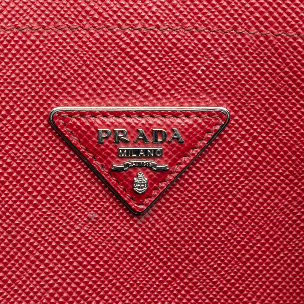 Prada Large Saffiano Cuir Double Satchel