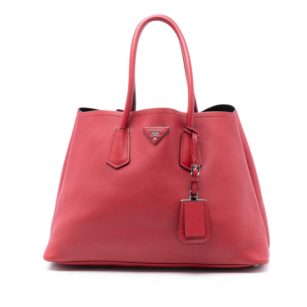 Prada Large Saffiano Cuir Double Satchel