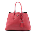 Prada Large Saffiano Cuir Double Satchel
