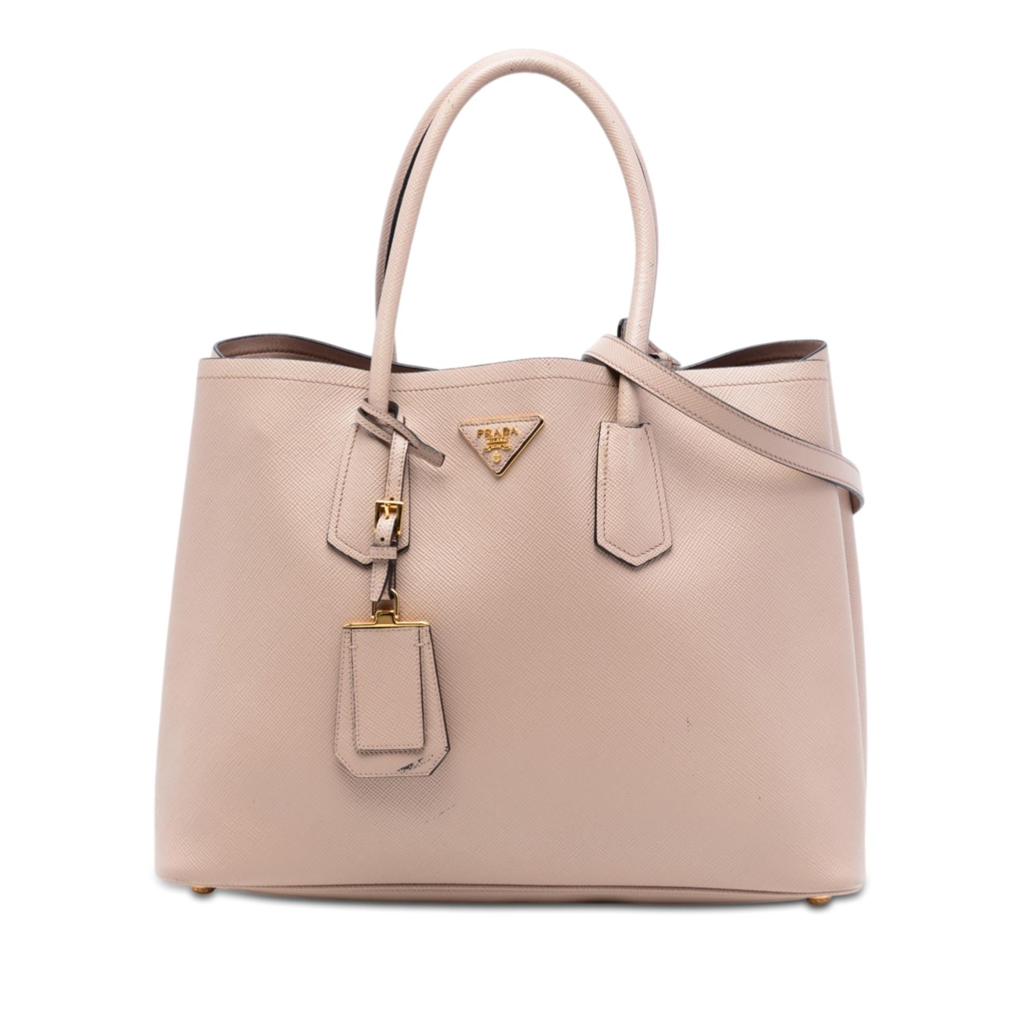 Prada Large Saffiano Cuir Double Satchel