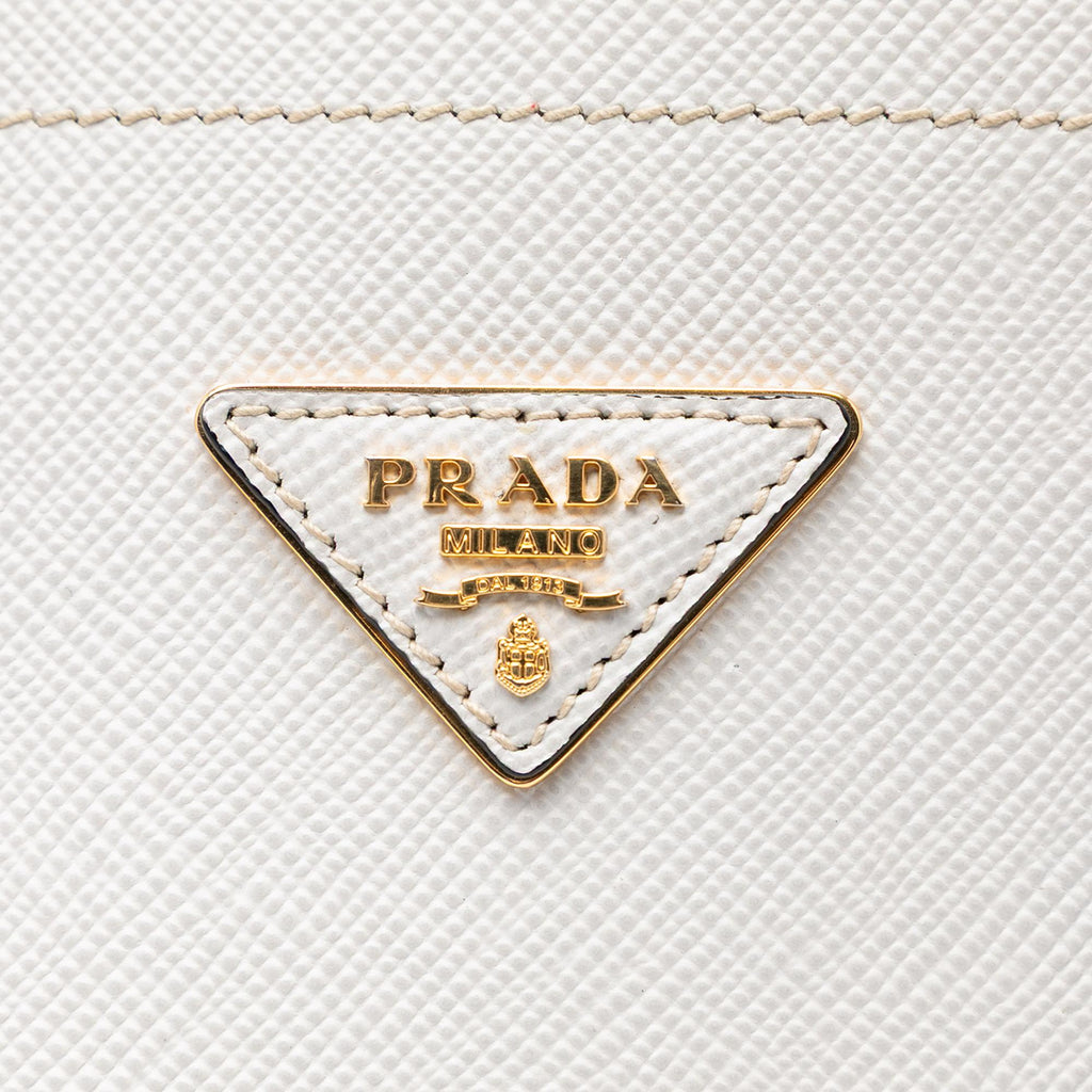 Prada Large Saffiano Cuir Double Satchel