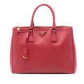 Prada Large Saffiano Lux Galleria Double Zip Satchel
