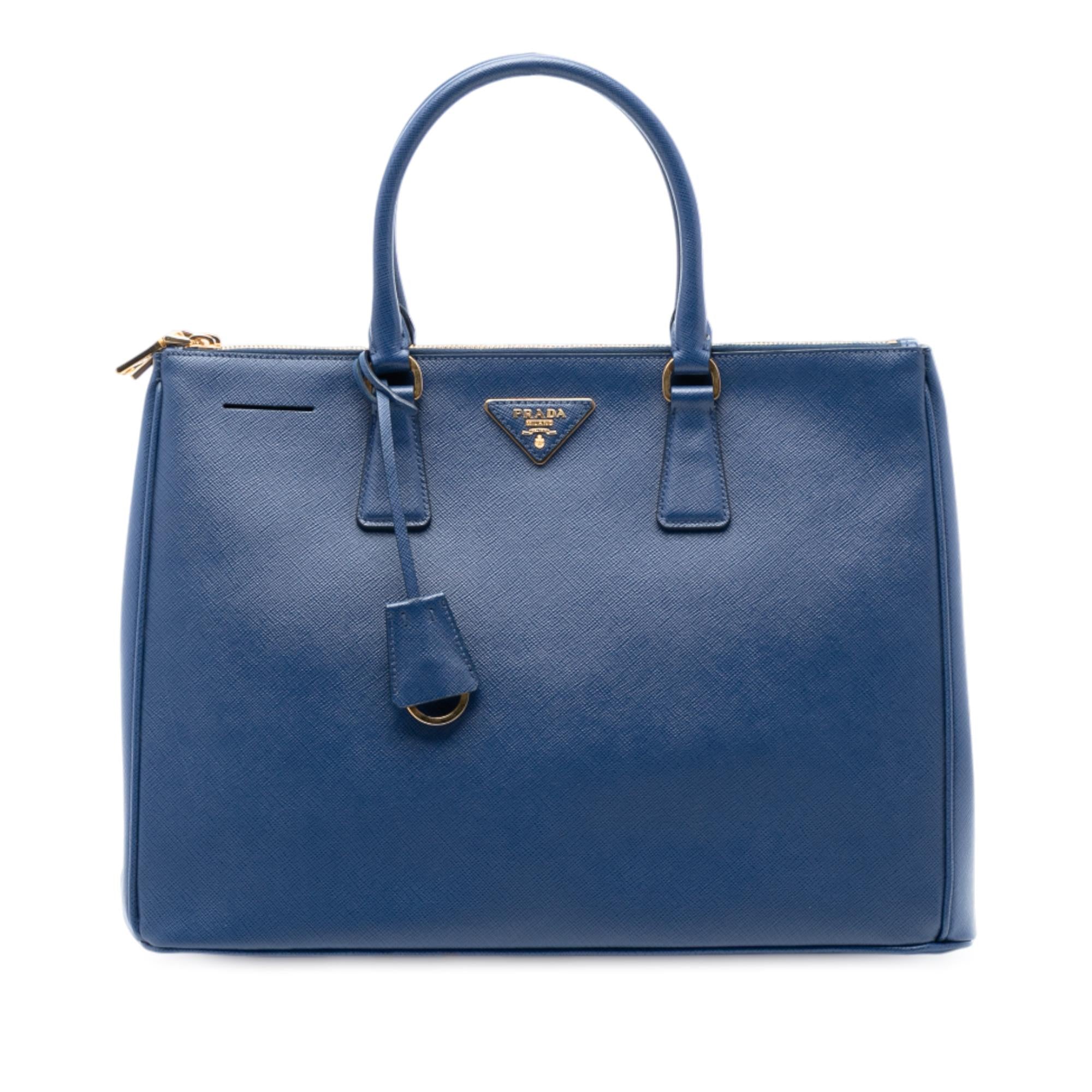 Prada Large Saffiano Lux Galleria Double Zip Tote