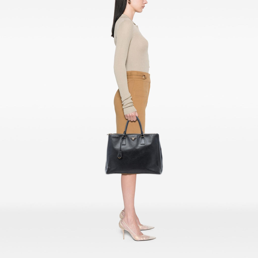 Prada Large Saffiano Lux Galleria Double Zip Tote