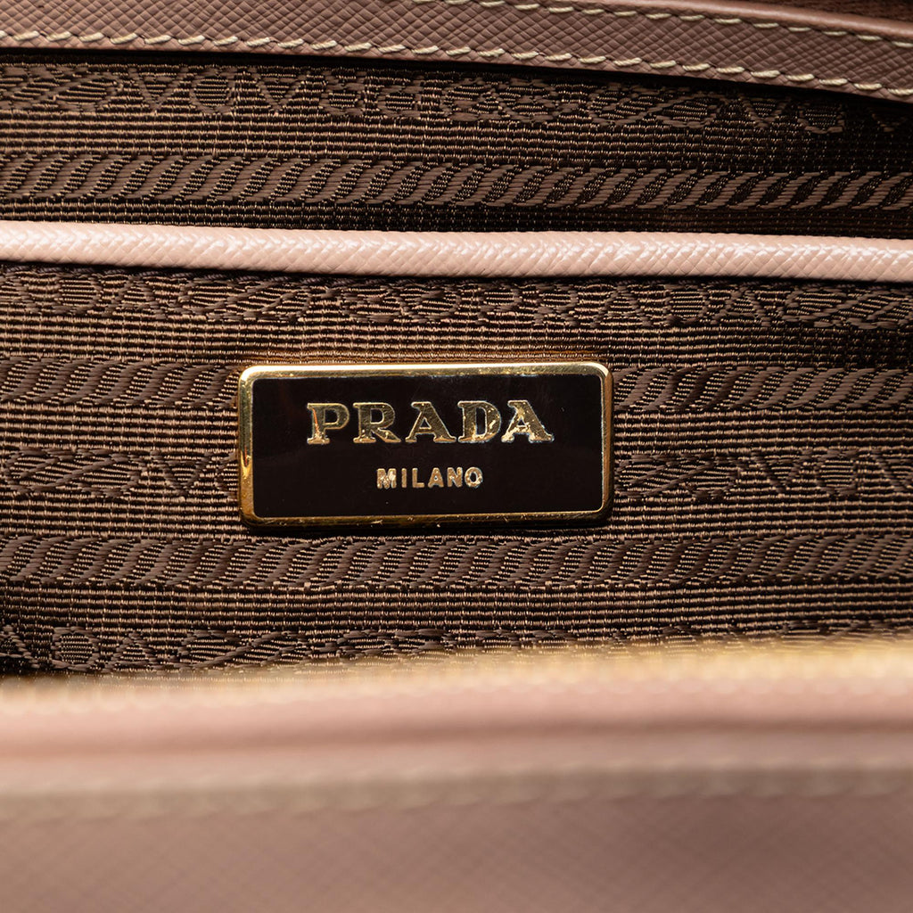 Prada Large Saffiano Lux Galleria Double Zip Tote
