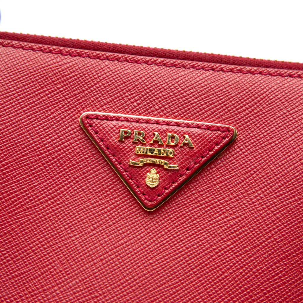 Prada Large Saffiano Lux Galleria Double Zip Tote