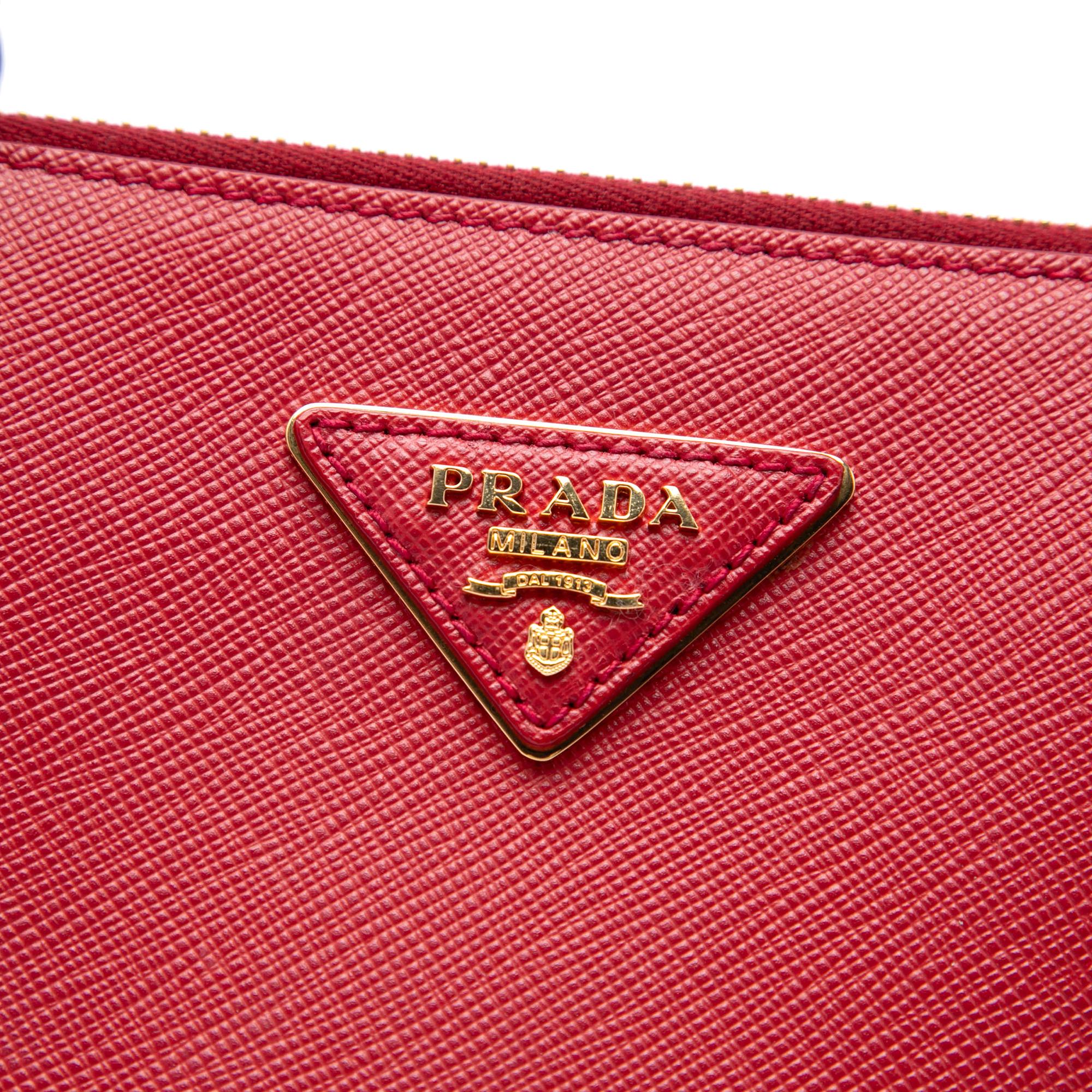 Prada Large Saffiano Lux Galleria Double Zip Tote