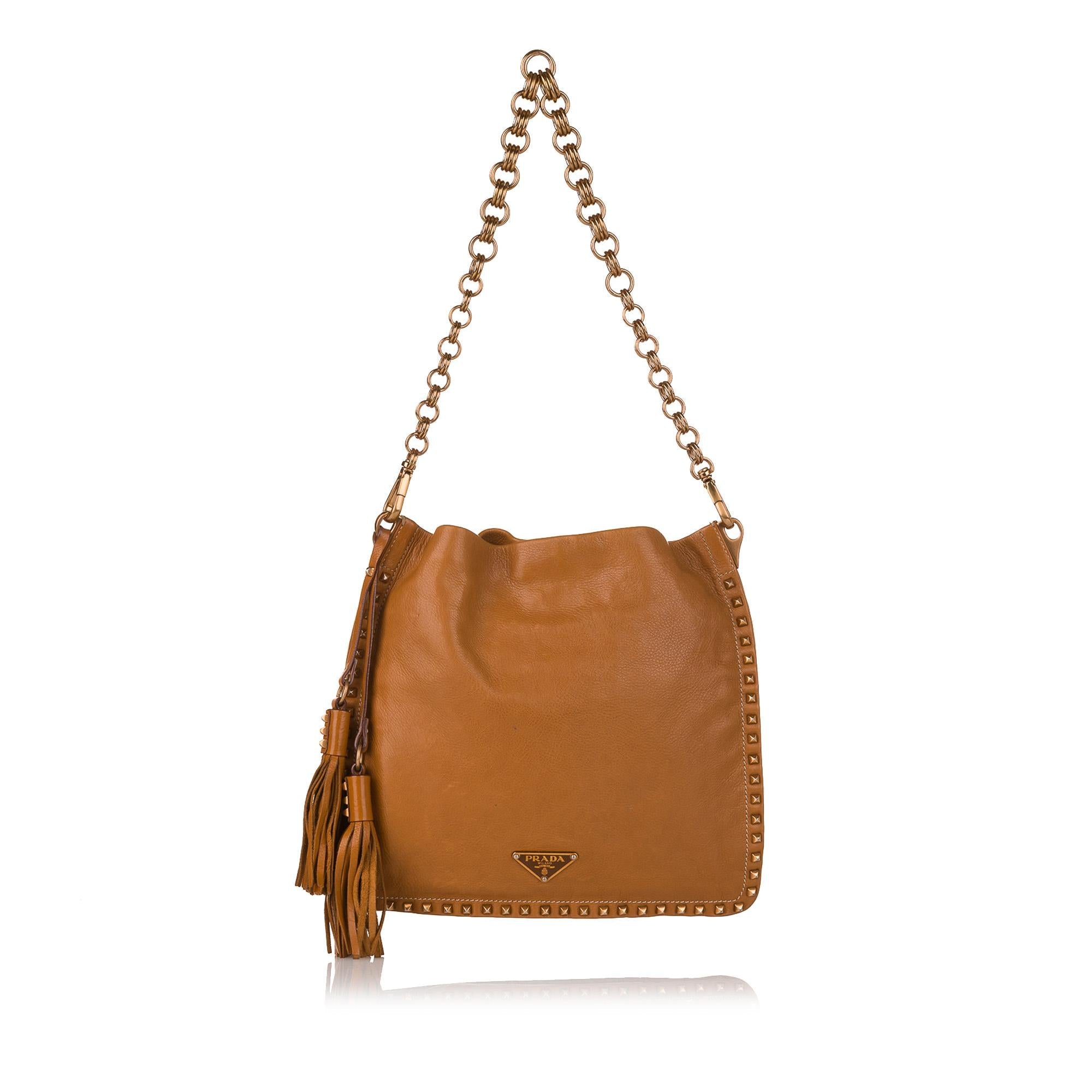 Prada Leather Chain Shoulder Bag (SHG-32011)