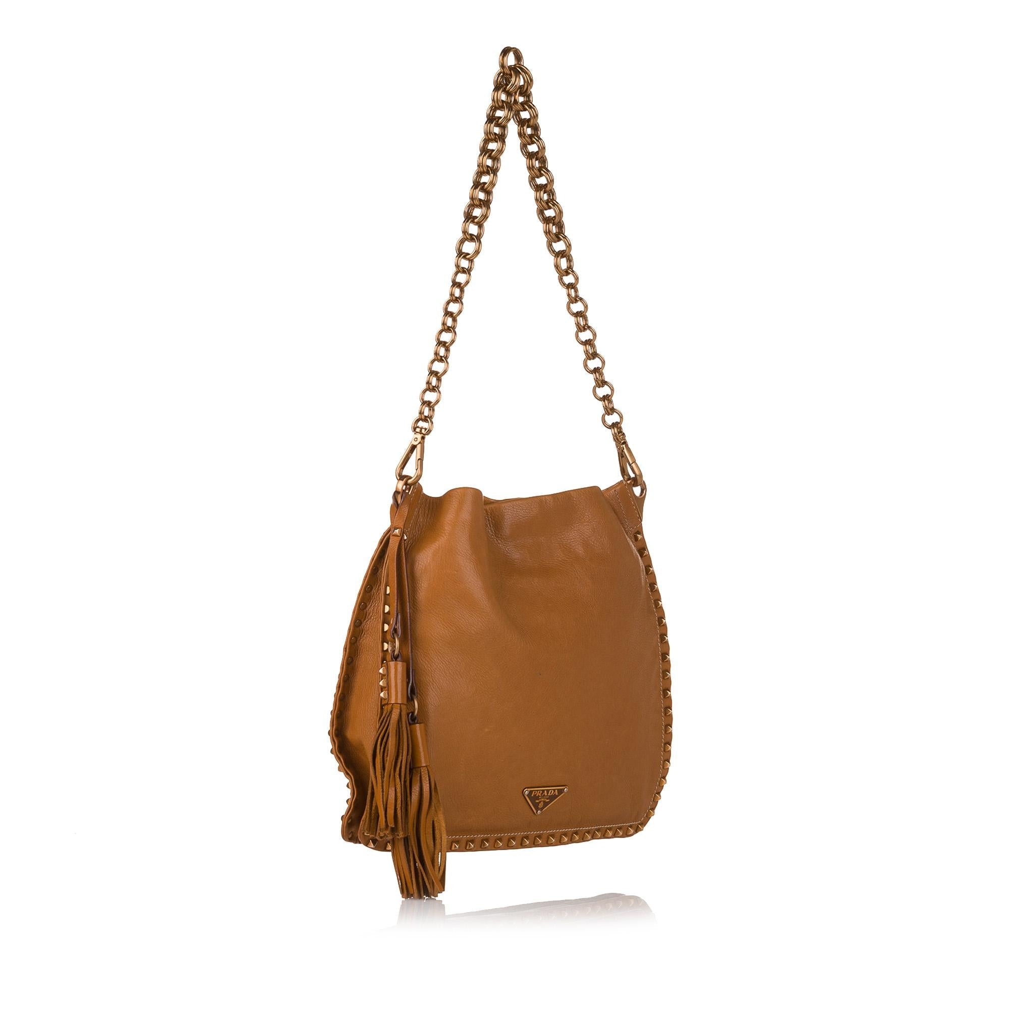 Prada Leather Chain Shoulder Bag (SHG-32011)