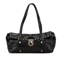 Prada Leather Studded Easy Shoulder Bag
