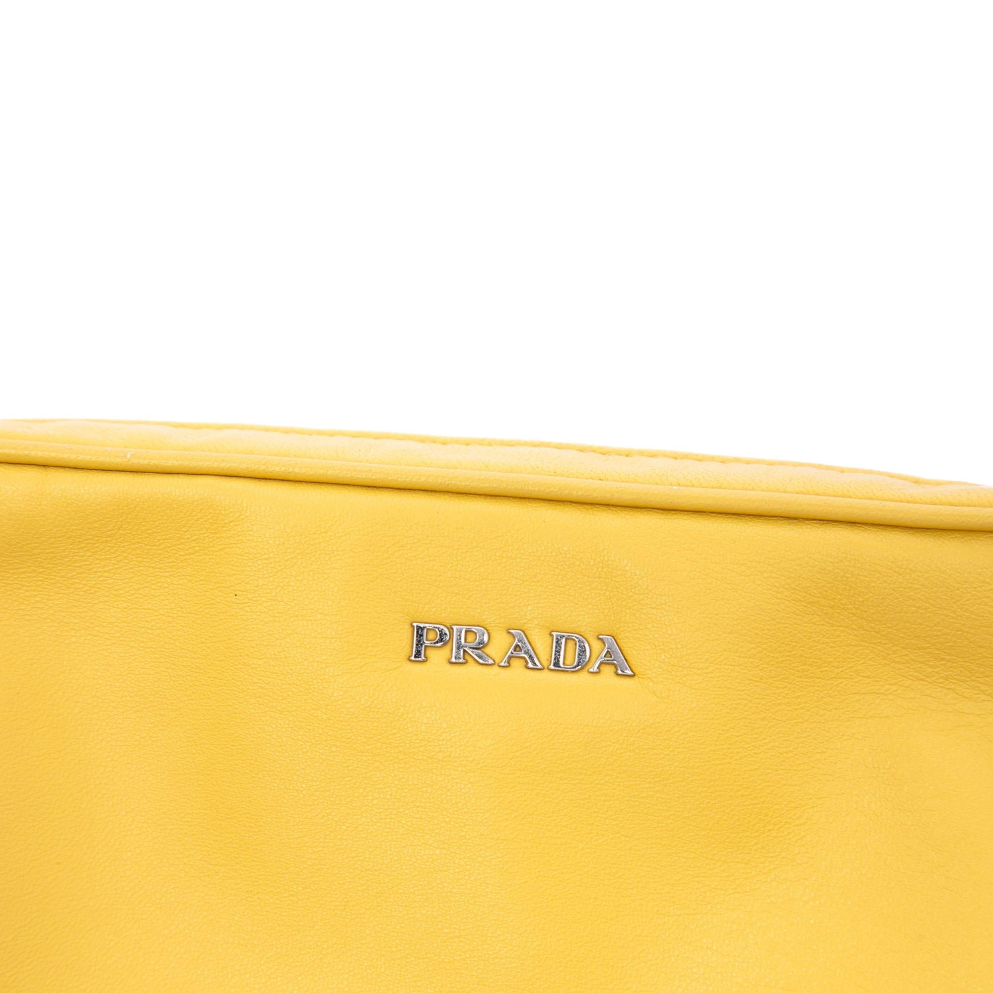 Prada Leather Wristlet Clutch