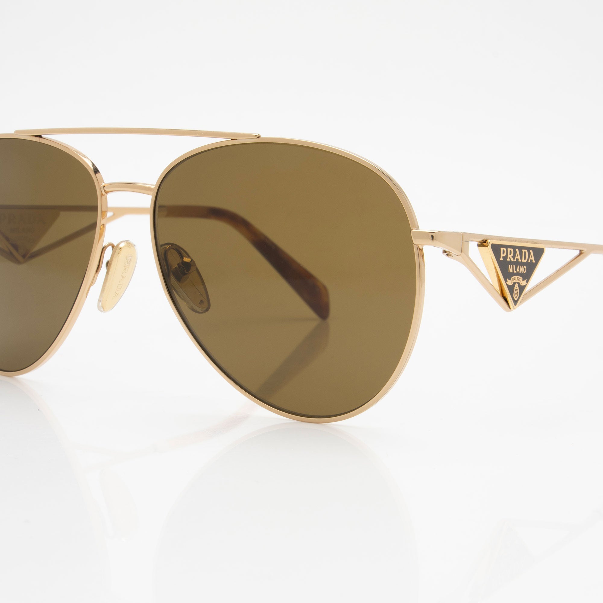 Prada Logo Aviator Sunglasses