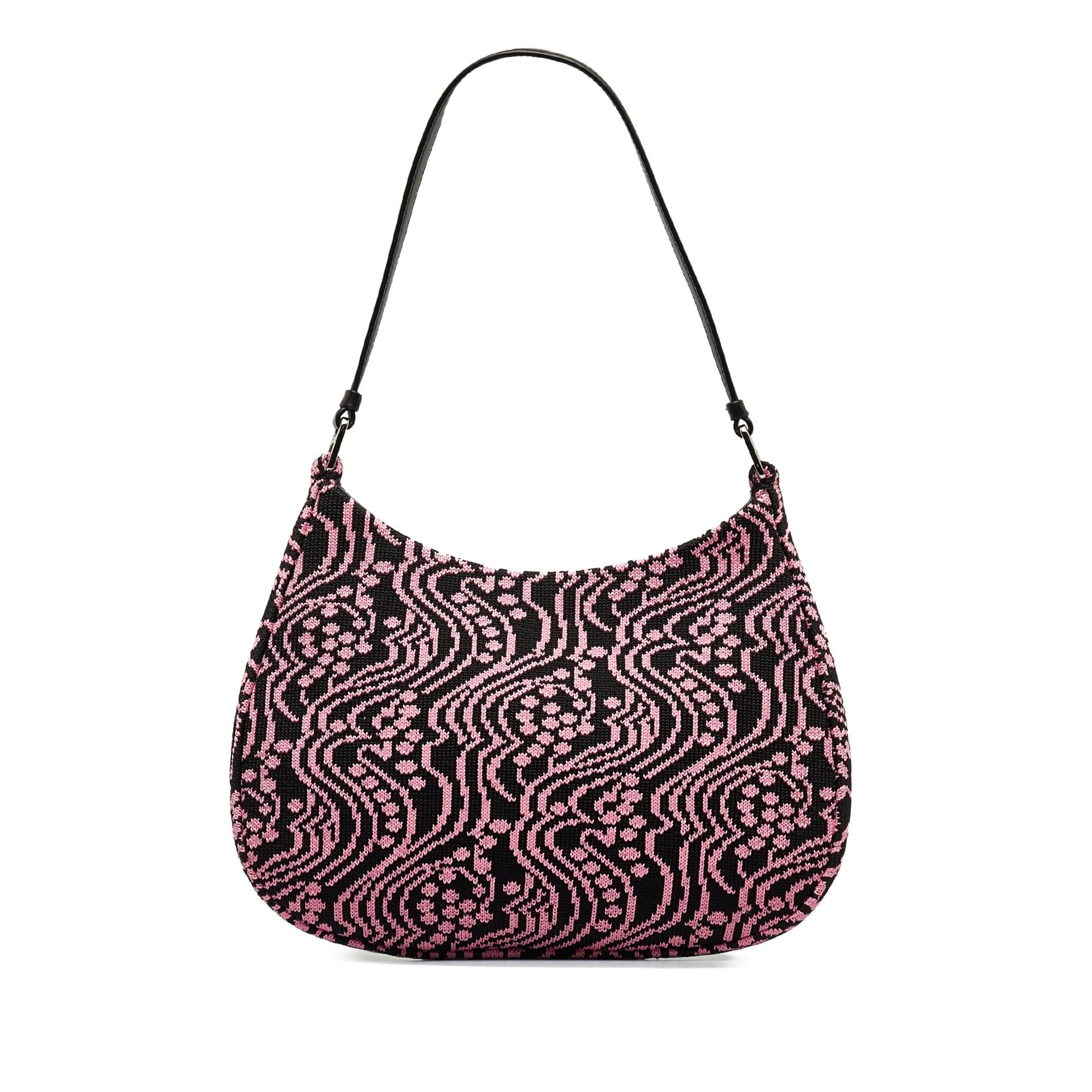 Prada Maglia Jacquard Knit Cleo Bag