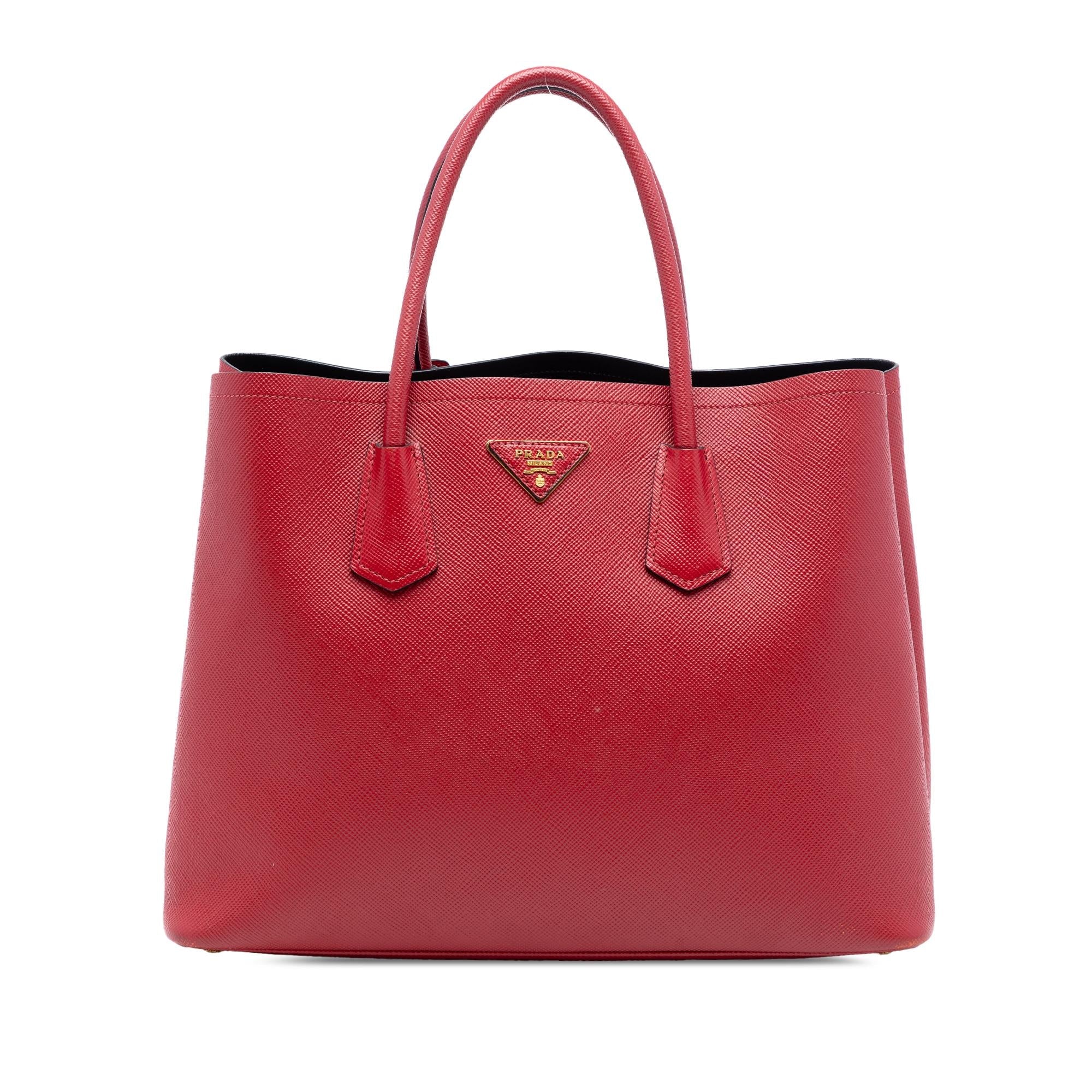 Prada Medium Saffiano Cuir Double Satchel