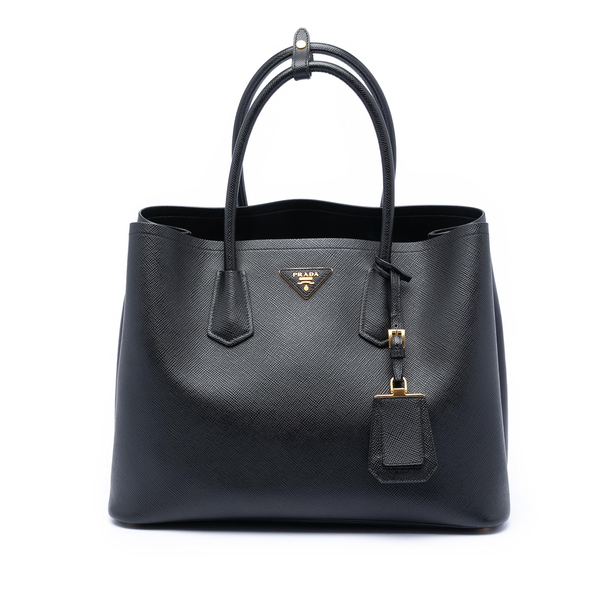 Prada Medium Saffiano Cuir Double Satchel