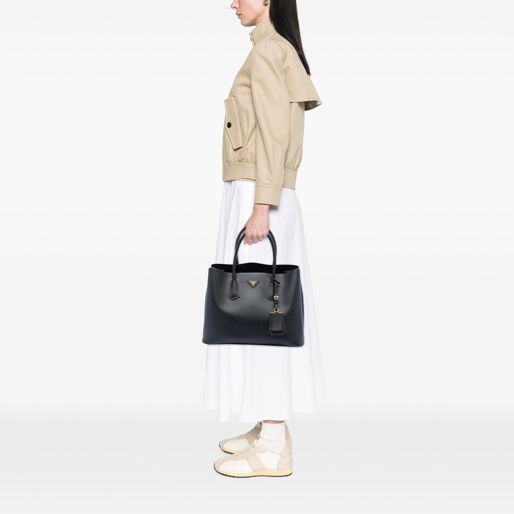 Prada Medium Saffiano Cuir Double Satchel
