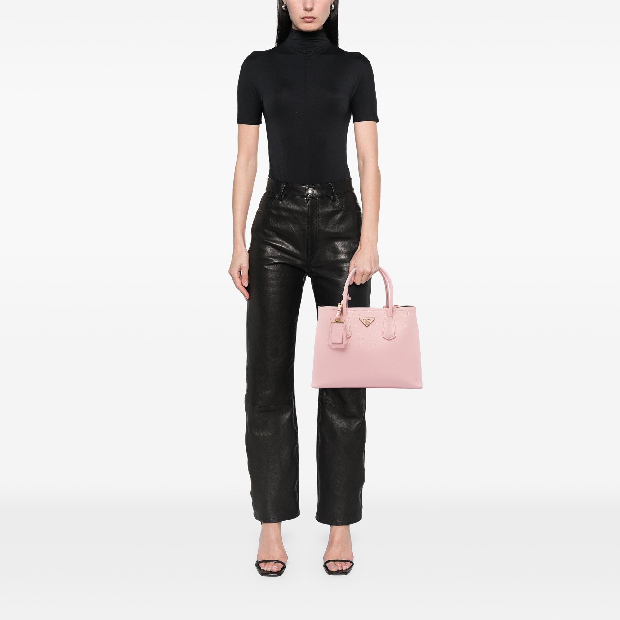Prada Medium Saffiano Cuir Double Satchel