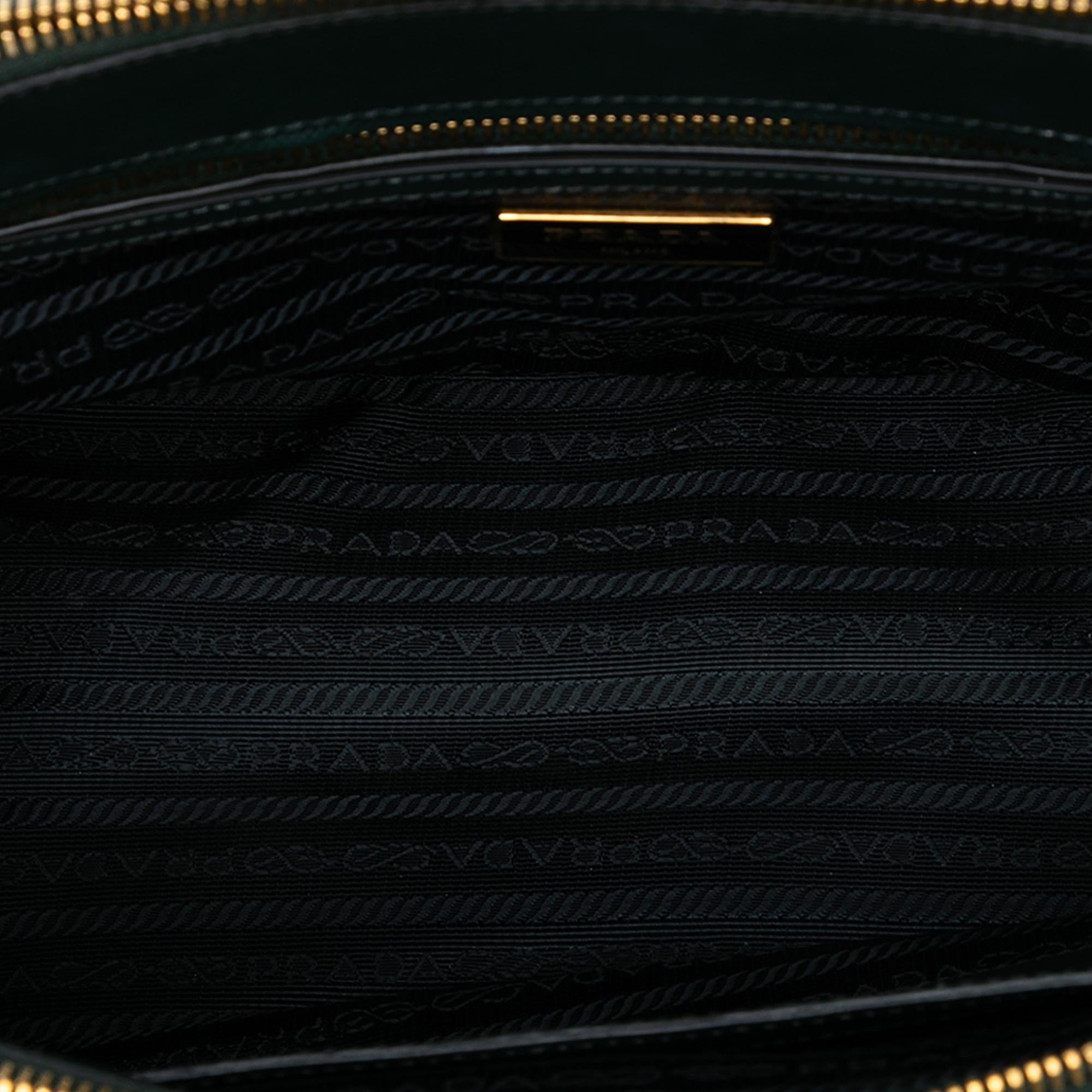 Prada Medium Saffiano Lux Galleria Double Zip Satchel