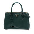 Prada Medium Saffiano Lux Galleria Double Zip Satchel