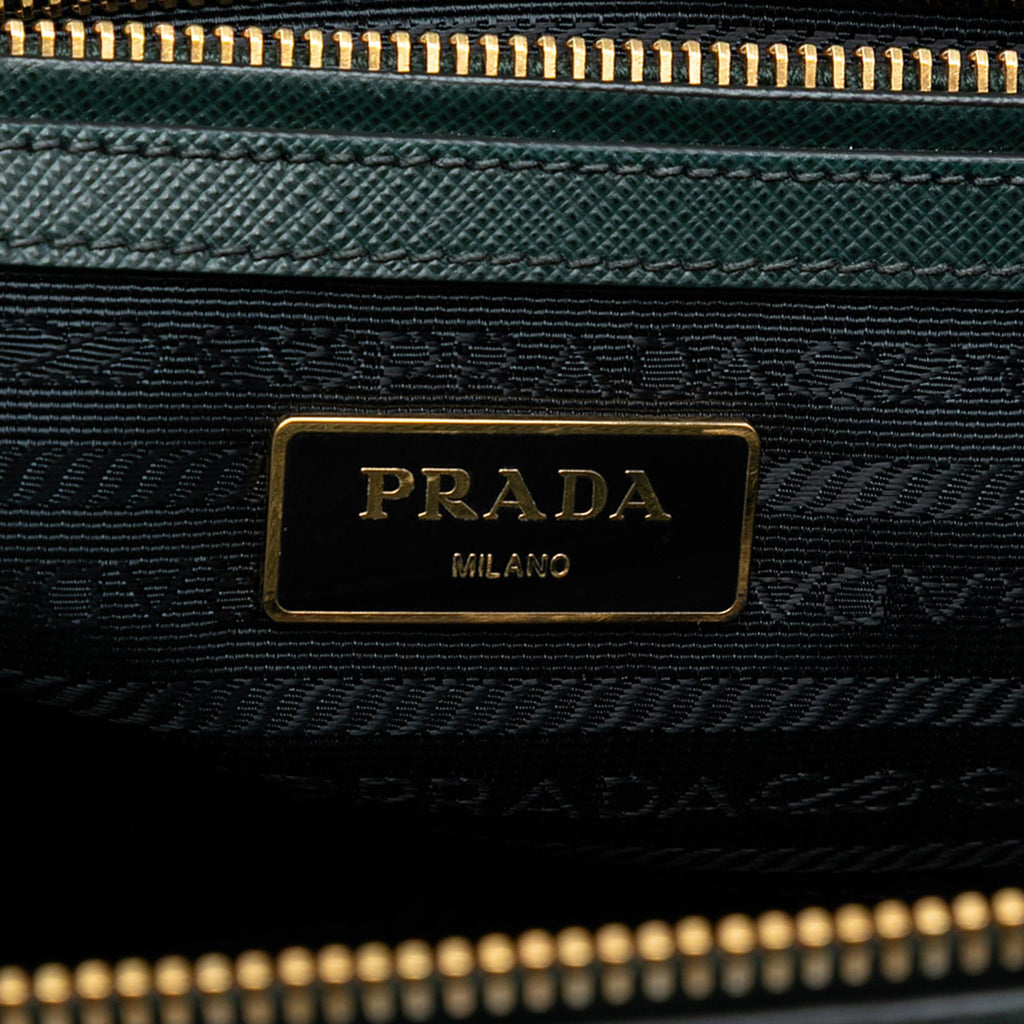 Prada Medium Saffiano Lux Galleria Double Zip Satchel