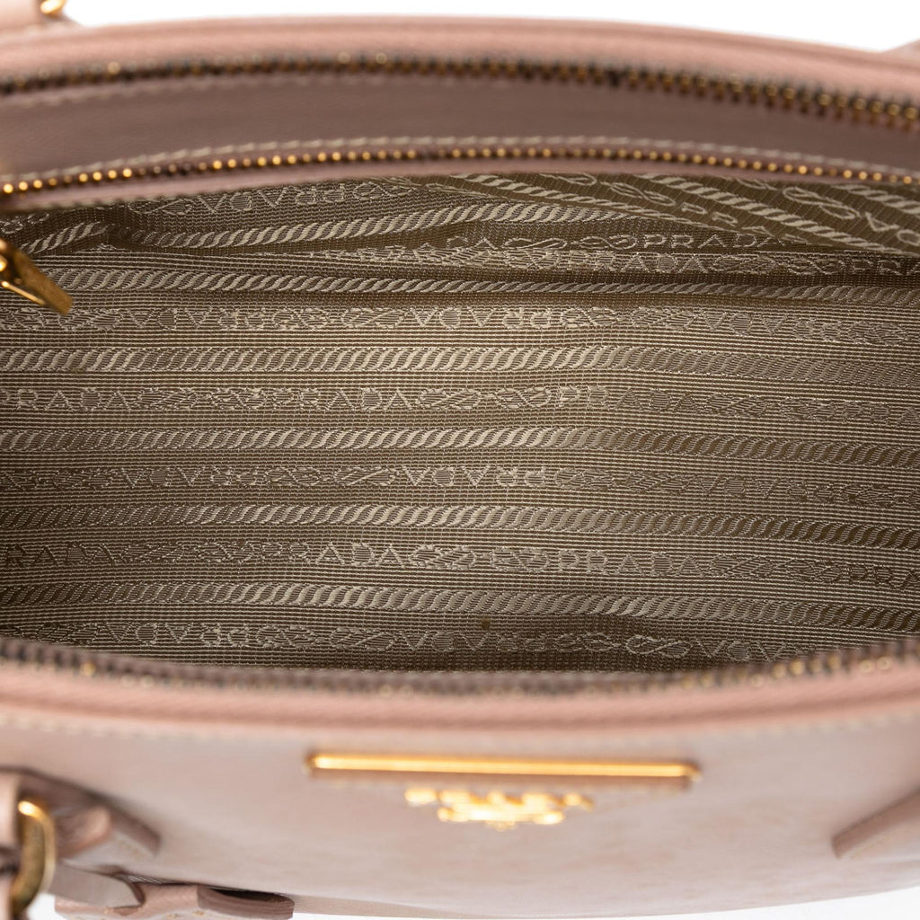 Prada Medium Saffiano Lux Galleria Double Zip Satchel