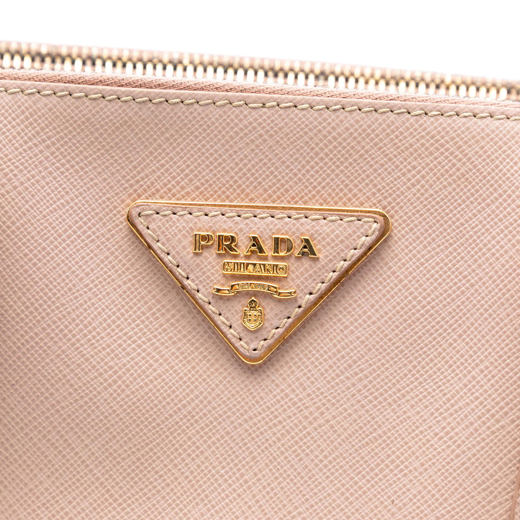 Prada Medium Saffiano Lux Galleria Double Zip Satchel