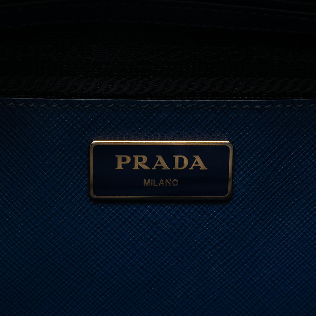 Prada Medium Saffiano Lux Galleria Double Zip Satchel