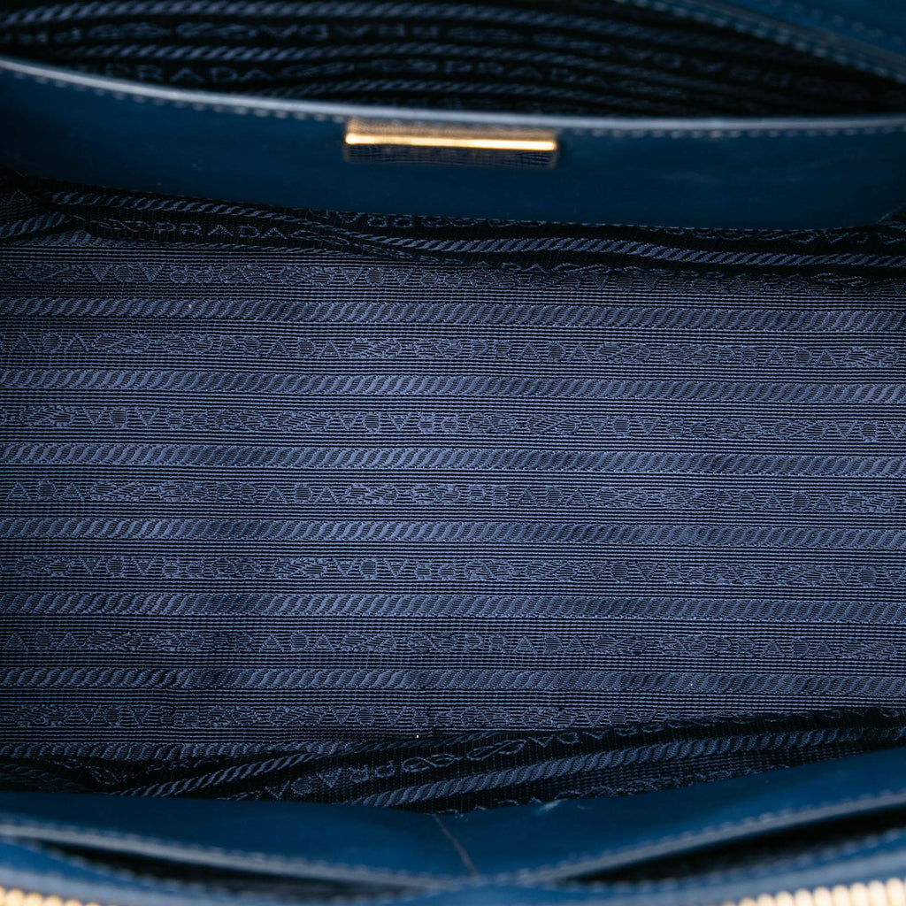 Prada Medium Saffiano Lux Galleria Double Zip Satchel