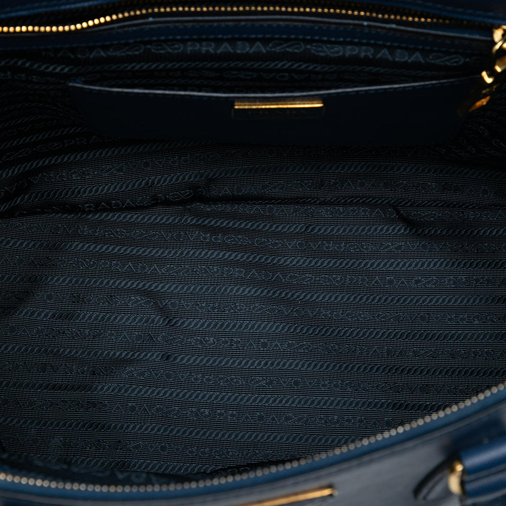 Prada Medium Saffiano Lux Galleria Double Zip Satchel