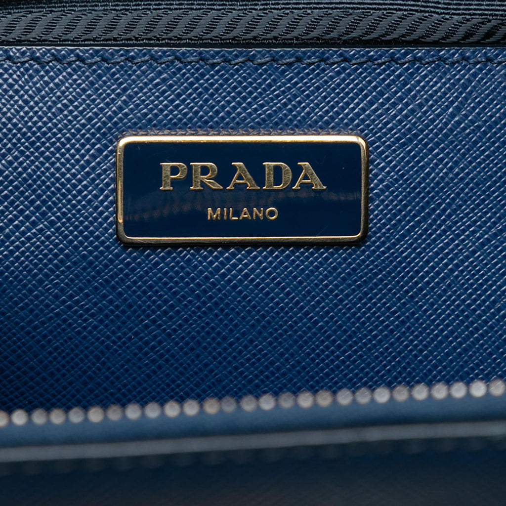 Prada Medium Saffiano Lux Galleria Double Zip Satchel