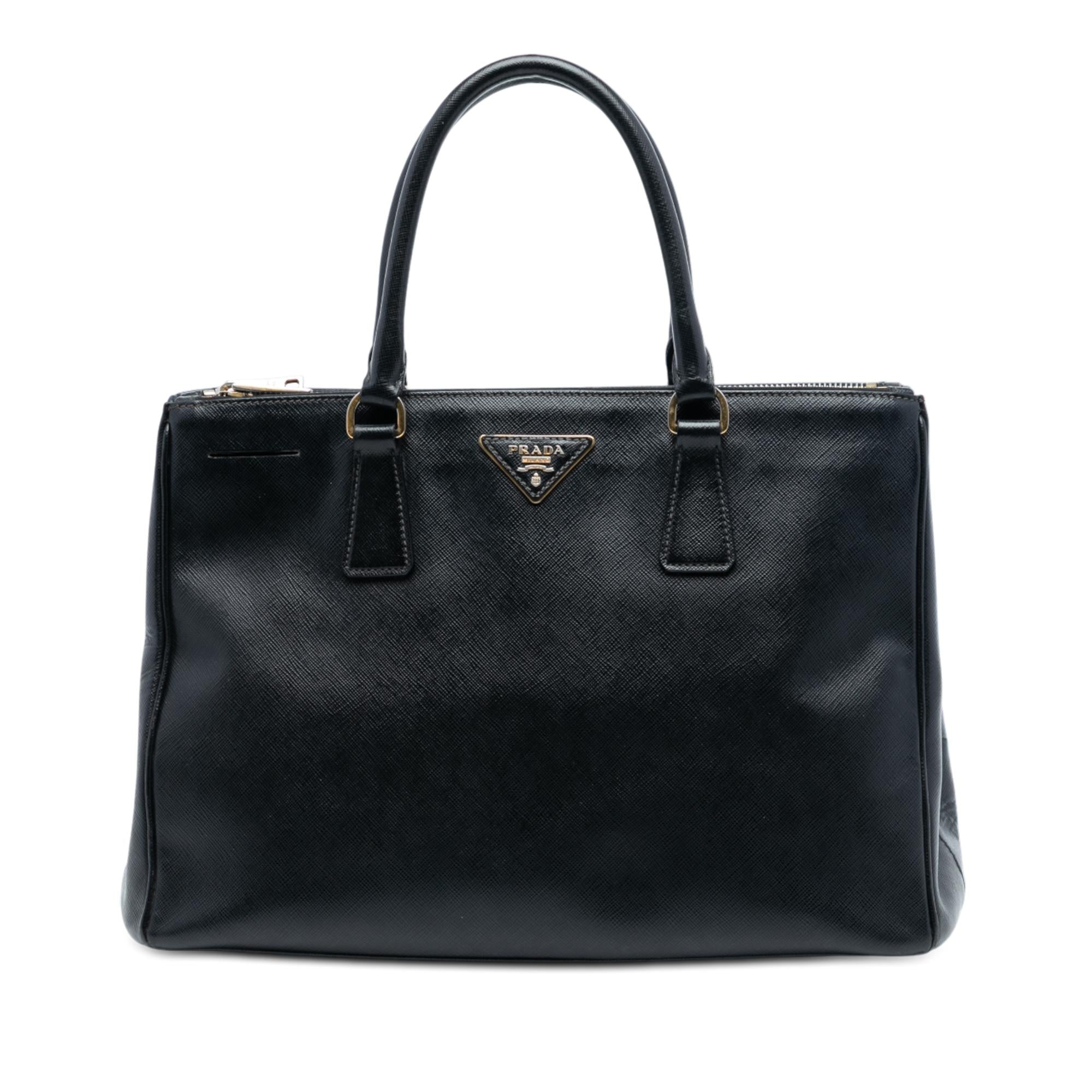 Prada Medium Saffiano Lux Galleria Double Zip Satchel