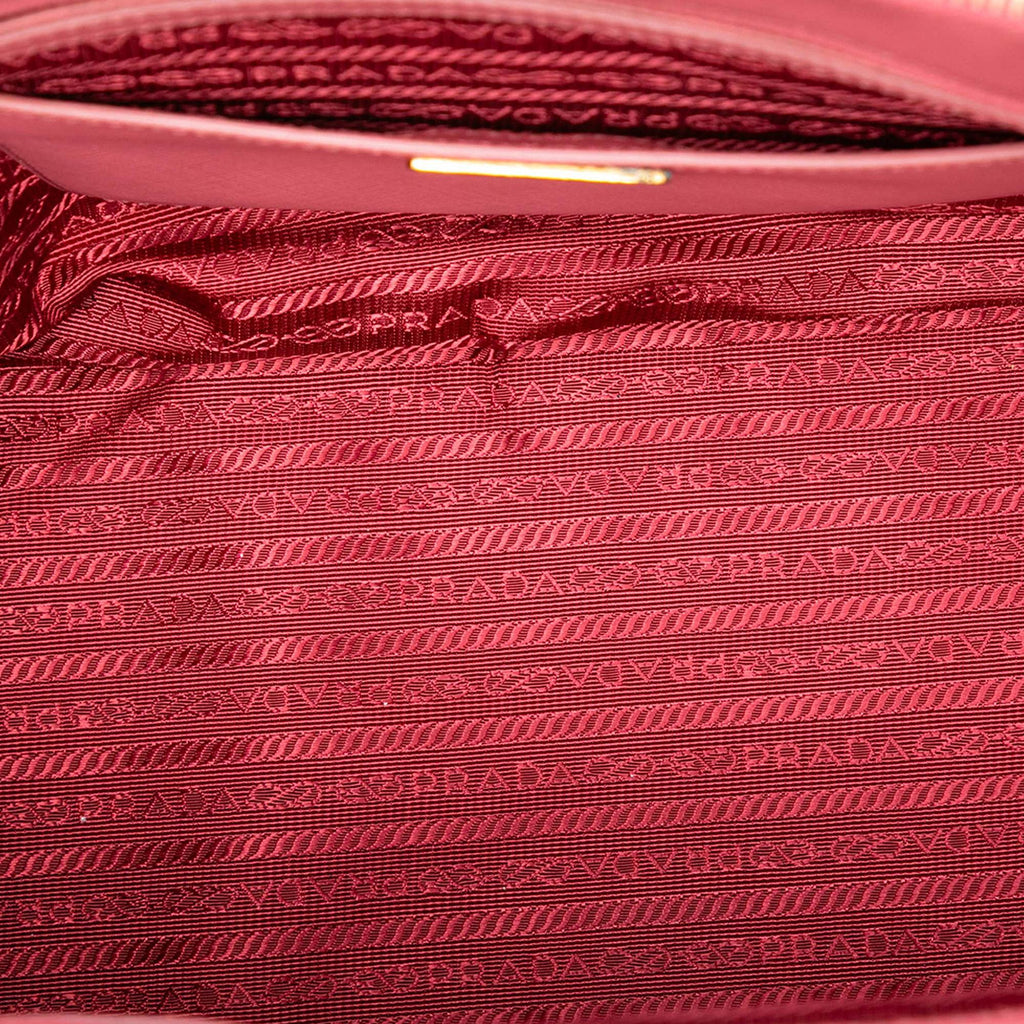 Prada Medium Saffiano Lux Galleria Double Zip Satchel