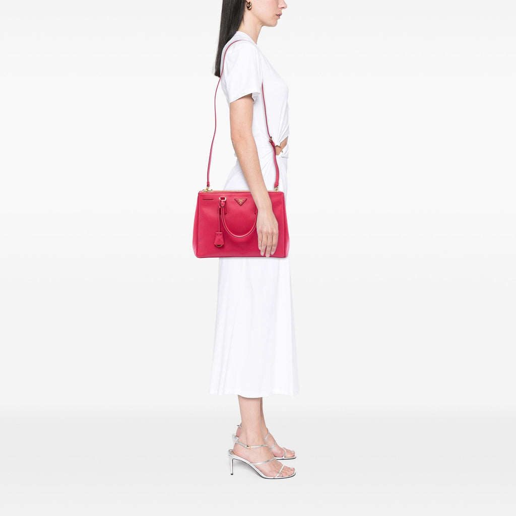 Prada Medium Saffiano Lux Galleria Double Zip Tote