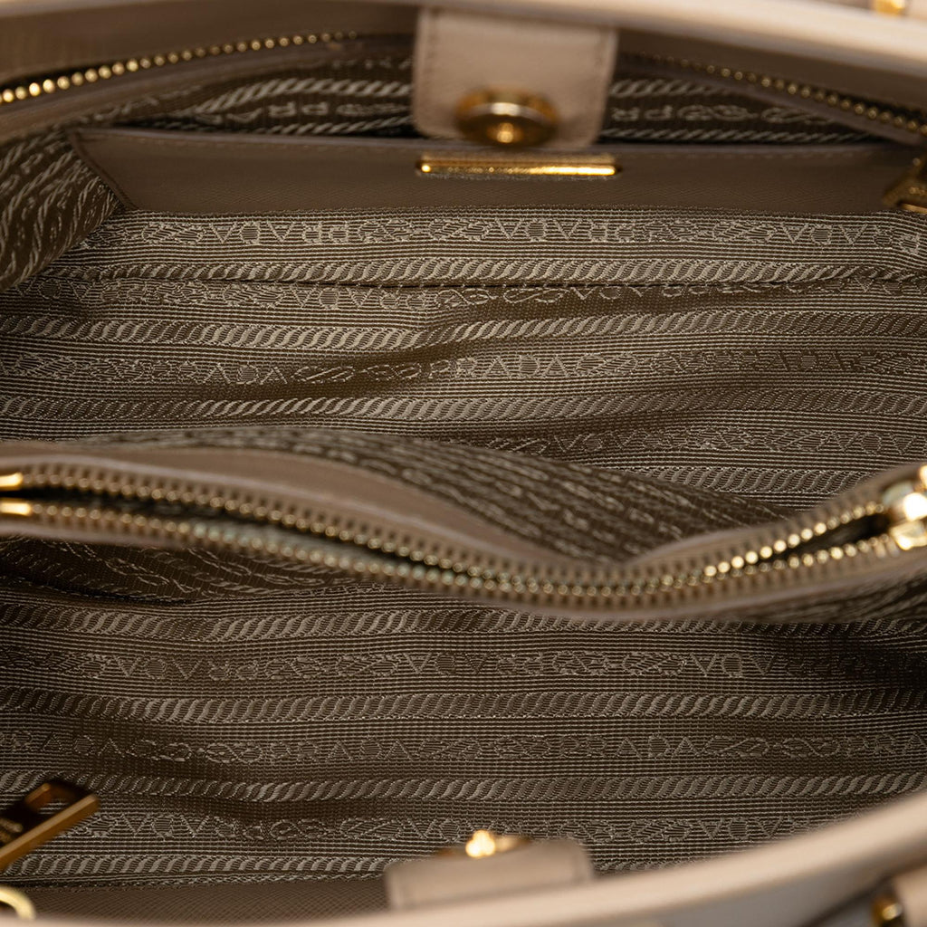 Prada Medium Saffiano Lux Open Promenade Satchel