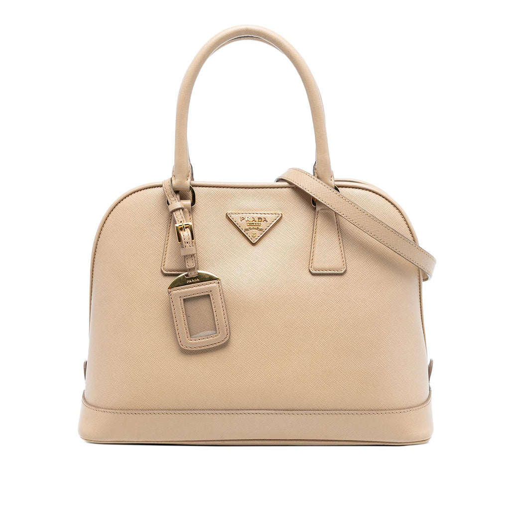 Prada Medium Saffiano Lux Open Promenade Satchel