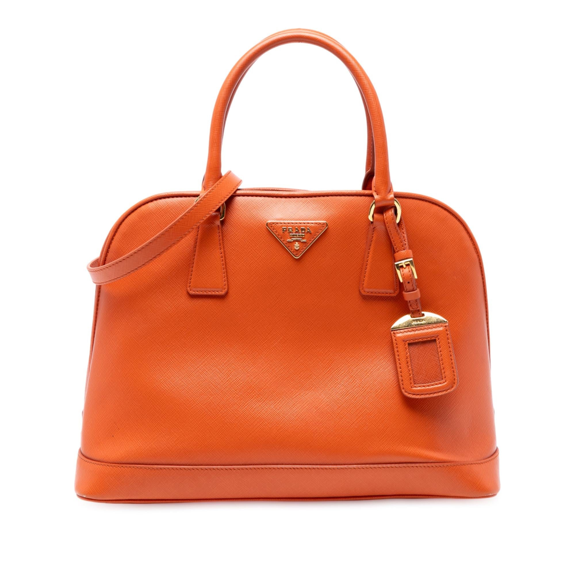 Prada Medium Saffiano Lux Open Promenade Satchel