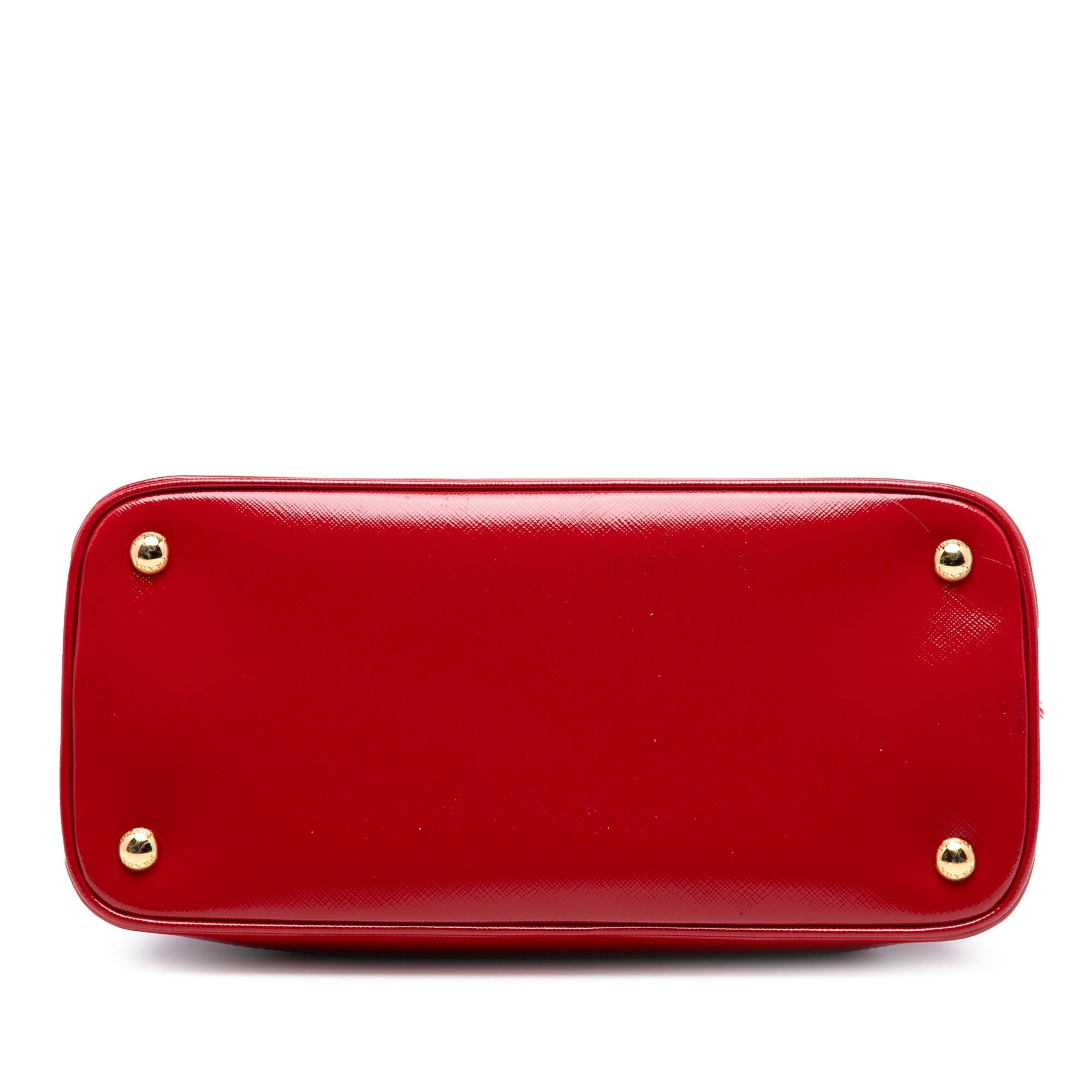 Prada Medium Saffiano Vernice Open Promenade Satchel