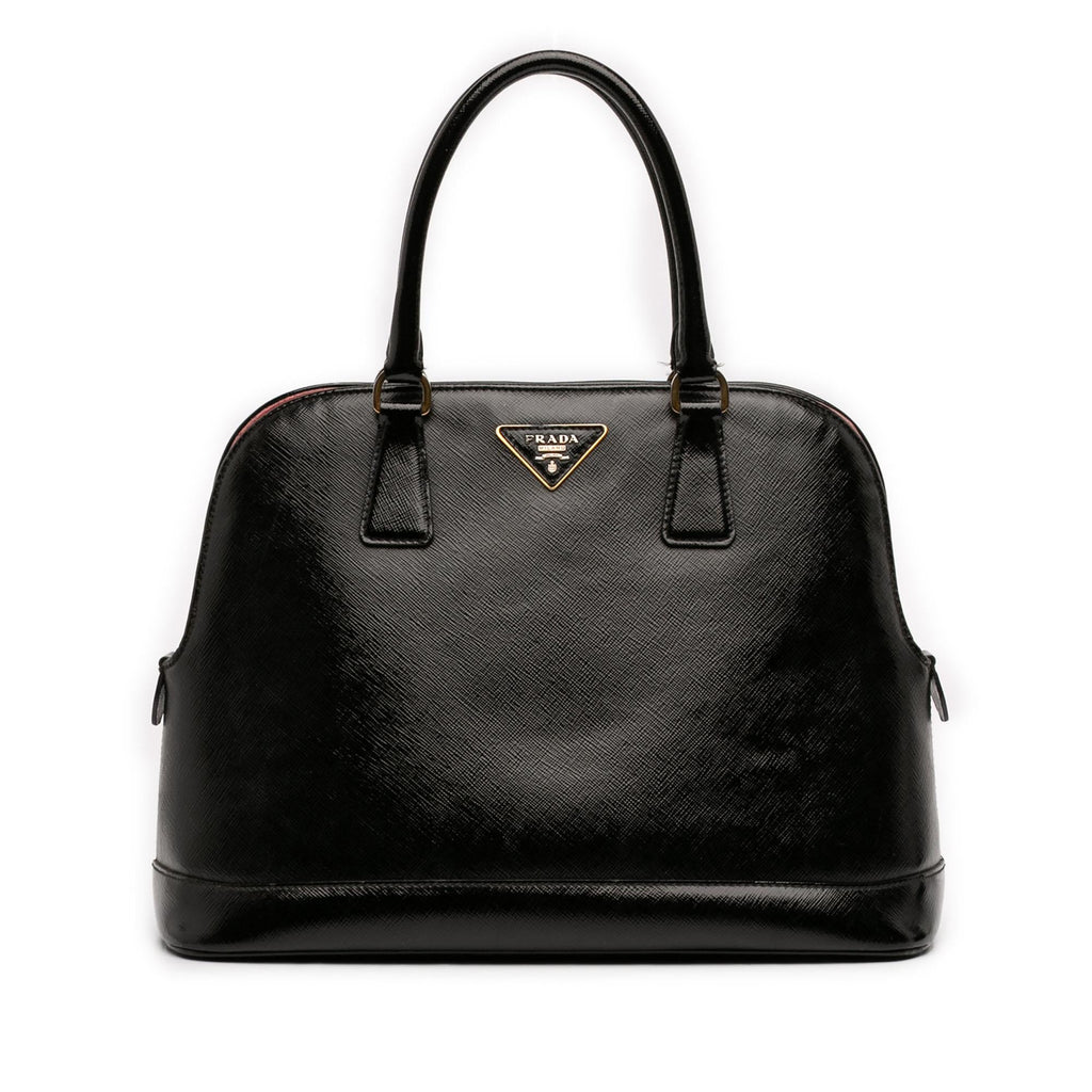 Prada Medium Saffiano Vernice Open Promenade Satchel