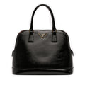 Prada Medium Saffiano Vernice Open Promenade Satchel