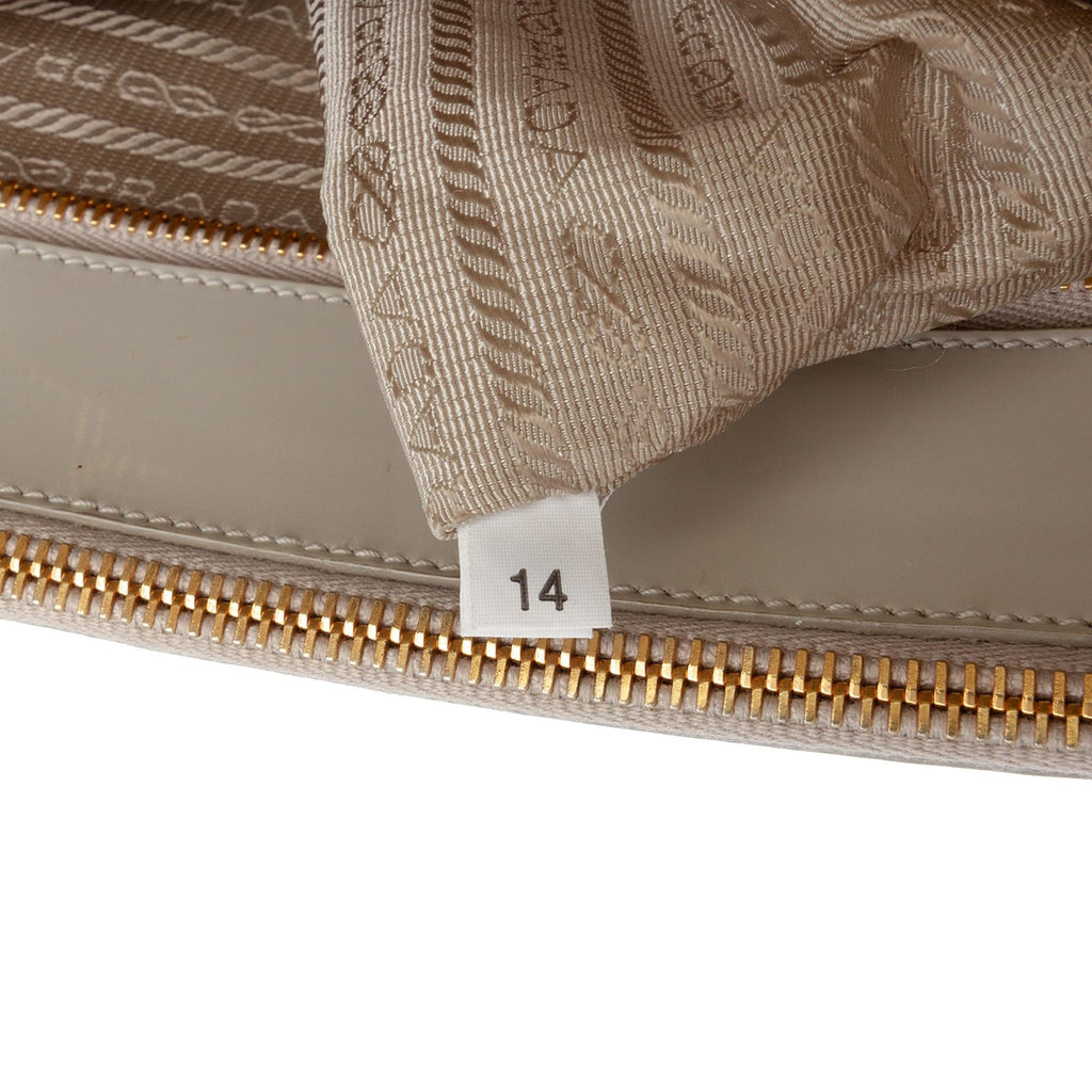 Prada Medium Spazzolato Galleria Double Zip Satchel