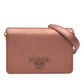 Prada Metallic Saffiano Lux Chain Crossbody