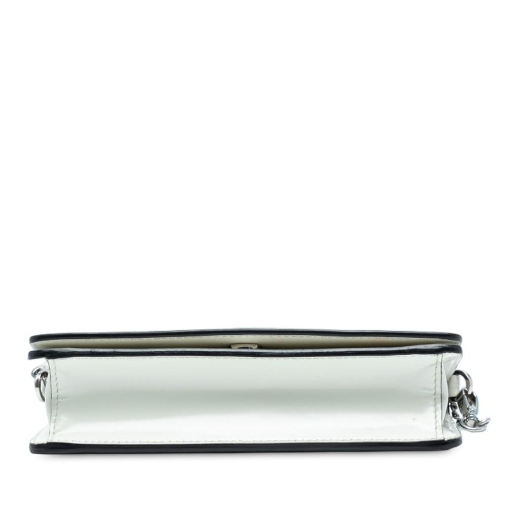 Prada Mini Brushed Leather Chain Crossbody