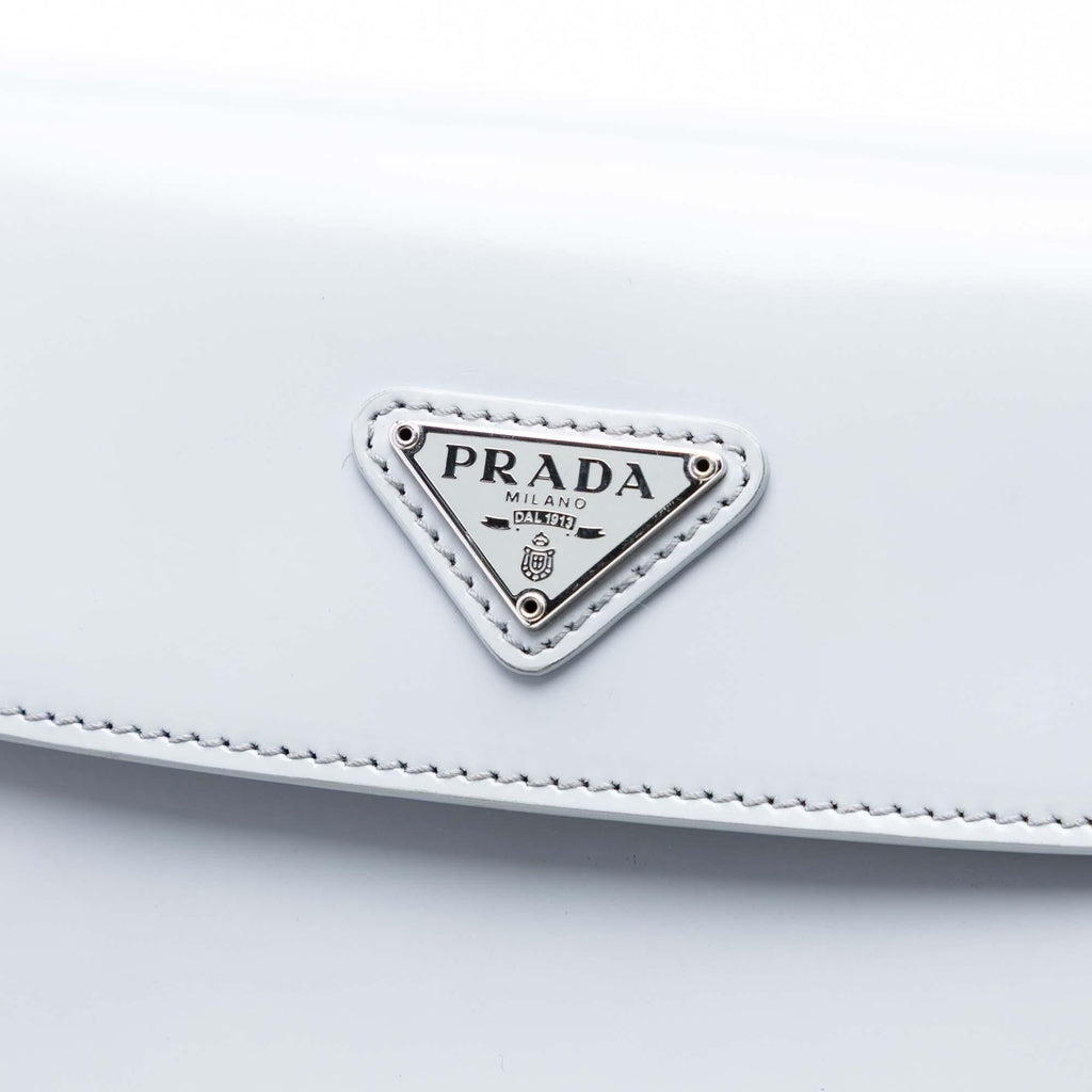 Prada Mini Brushed Leather Cleo Flap